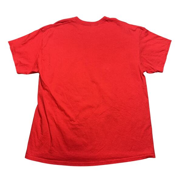 PIPELINE MENS XL HAWAIIAN SHARK CHRISTMAS GRAPHIC T-SHIRT RED COTTON - Picture 6 of 8